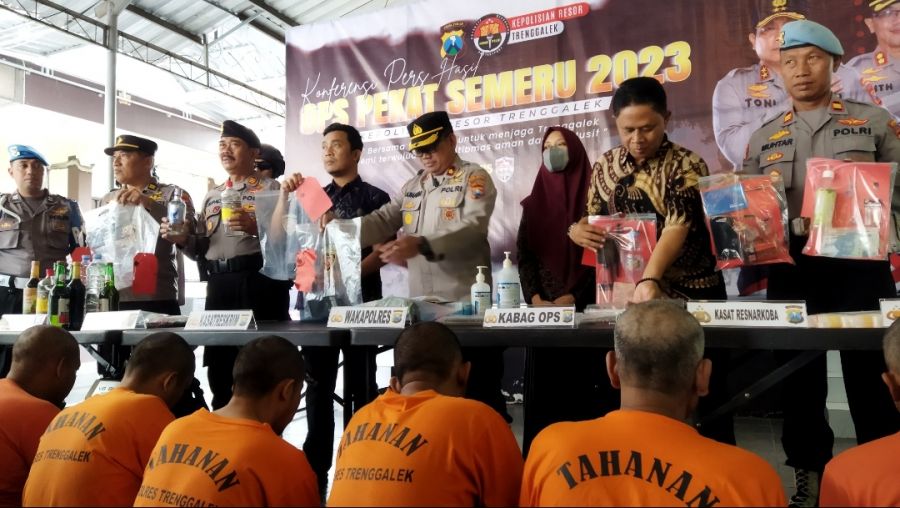 Polres Trenggalek Berhasil Ungkap Belasan Kasus Selama Operasi Pekat Semeru 2023